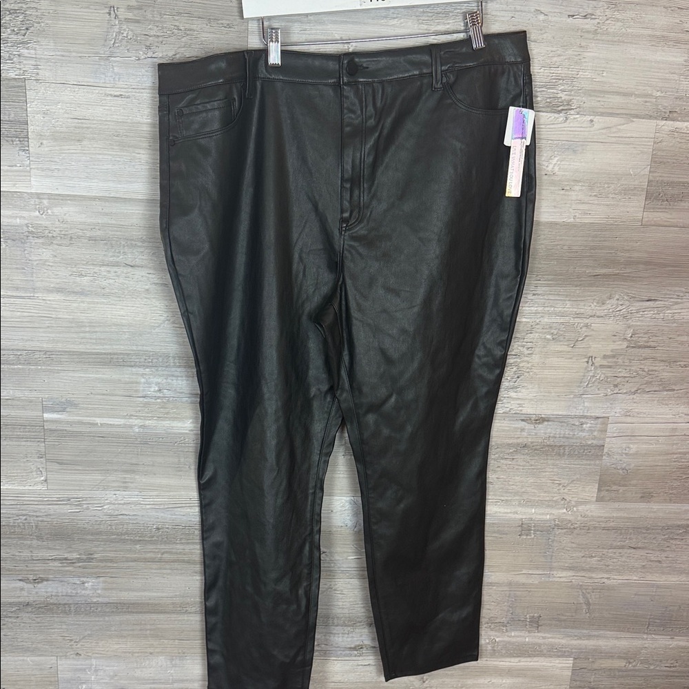 Tinseltown Women Black Leather Pants